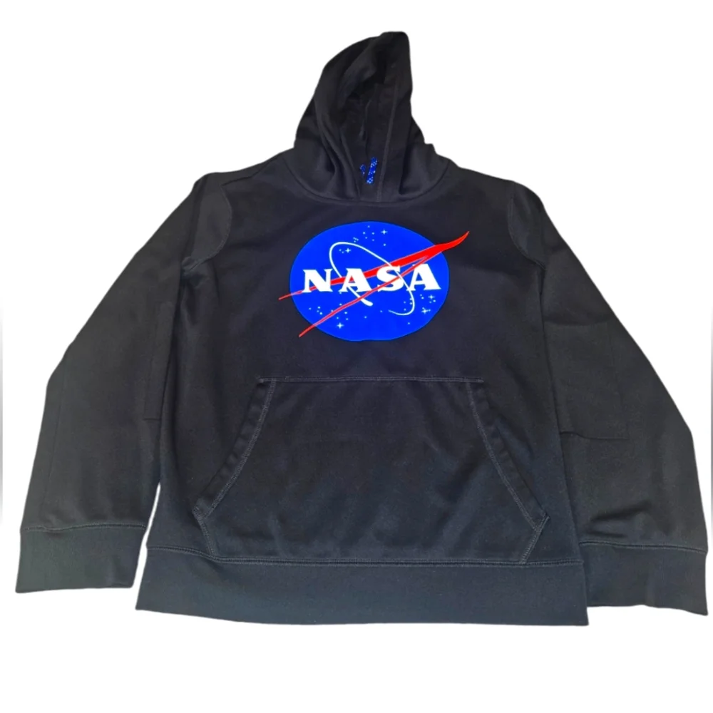 Lands End NASA Hoodie Size Youth Large Color Black With NASA Logo - Picture 1 of 7